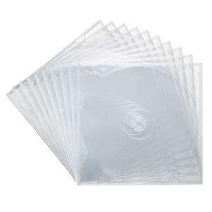 サンワサプライ SANWA SUPPLY サンワサプライ FCD-PSW10CL Blu-ray DVD CDケース 2枚収納ソフトタイプ 10枚セット