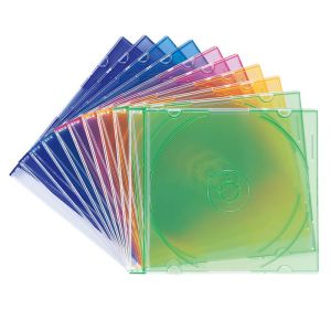 サンワサプライ SANWA SUPPLY サンワサプライ FCD-PU10MXN Blu-ray DVD CDケース スリムタイプ 10枚セット 5色ミックス
