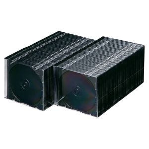 サンワサプライ SANWA SUPPLY サンワサプライ FCD-PU100MBKN Blu-ray DVD CDケース スリムタイプ 100枚セット ブラック