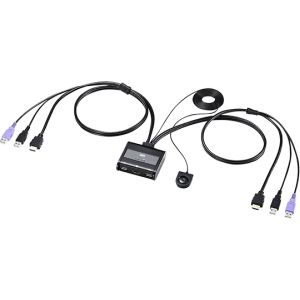 サンワサプライ SANWA SUPPLY HDMI対応手元スイッチ付きパソコン自動切替器(2:1) SW-KVM2WHU