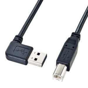 サンワサプライ SANWA SUPPLY 両面挿せるL型USBケーブル(A-B標準) KU-RL5