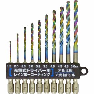 サンアップ SUN UP サンアップ AN-1 アルミ用 新快削 六角軸ドリル 10PC SUN UP