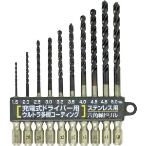 サンアップ SUN UP サンアップ AN-3 ステンレス用 新快削 六角軸ドリル 10PC SUN UP