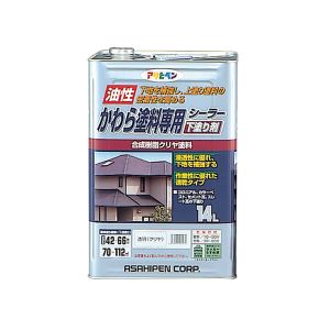 アサヒペン アサヒペン かわら塗料専用シーラー 14L 透明 クリヤ