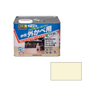 アサヒペン アサヒペン 水性外カベツヤ消し 7L アイボリー