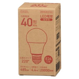 オーム電機 OHM オーム電機 LDA4L-G AG56 LED電球 E26 40形相当 電球色 063151