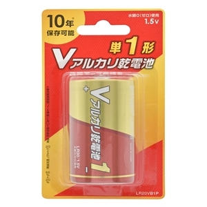 オーム電機 OHM オーム電機 LR20VB1P Vアルカリ乾電池 単1形 1本パック