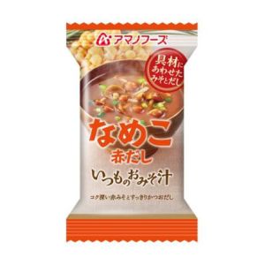 アマノフーズ アマノフーズ いつものおみそ汁 なめこ 赤だし 8g フリーズドライ