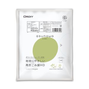 オルディ ORDIY オルディ ASW-41PCR-HN45-10 asunowa 再生ごみ袋HD 45L