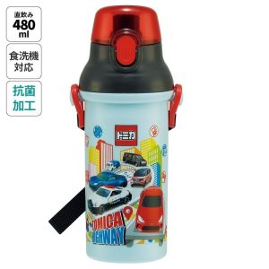 スケーター SKATER スケーター トミカ25 抗菌直飲プラワンタッチボトル 480ml PSB5SANAG