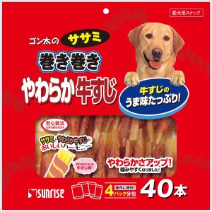 マルカン MG マルカン ゴン太のササミ巻き巻き やわらか牛すじ 40本 SSMM-YB40 | あきばお～ネット本店