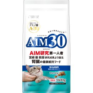 マルカン MG マルカン AIM30 室内成猫用 健康な尿路 毛玉ケア フィッシュ 600g MG