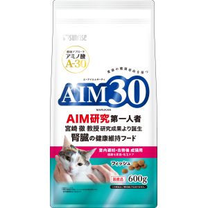 マルカン MG マルカン AIM30 室内避妊 去勢後成猫用 健康な尿路 毛玉ケア フィッシュ 600g MG