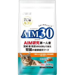 マルカン MG マルカン AIM30 11歳以上の室内避妊 去勢後猫用 腎臓の健康ケア フィッシュ 600g MG