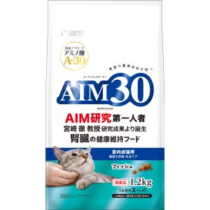 マルカン MG マルカン AIM30 室内成猫用 健康な尿路 毛玉ケア フィッシュ 1.2kg MG