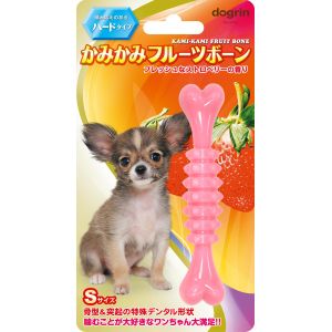 スーパーキャット SuperCat スーパーキャット かみかみフルーツボーン ストロベリー S ハードタイプ 犬 おもちゃ デンタルケア