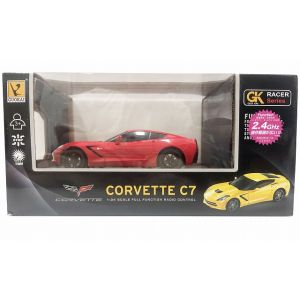 童友社 童友社 30655 2.4GHz RC 1/24キャデラック コルベット C7 赤