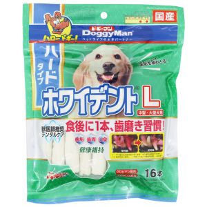 ドギーマンハヤシ DoggyMan ドギーマン ホワイデントスティック ハードタイプ L 16本