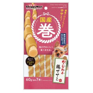 ドギーマンハヤシ DoggyMan ドギーマン 国産巻 かじれる鶏ササミ 60g 標準7本 2085960