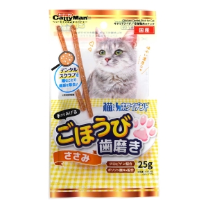 ドギーマンハヤシ DoggyMan ドギーマン 猫ちゃんホワイデント ごほうび歯磨き ささみ25g