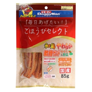 ドギーマンハヤシ DoggyMan ドギーマン ごほうびセレクト 和鶏やわらか軟骨サンド ササミ＆野菜 85g