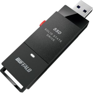 バッファロー バッファロー SSD-SCT2.0U3-BA PC対応 USB3.2 Gen2 TV録画 スティック型SSD 2TB ブラック Type-C付属