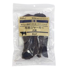 ペットプロジャパン PetPro ペットプロジャパン 国産おやつ 無添加 牛肉ジャーキー 大袋 130g PetPro