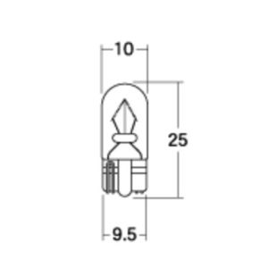 M＆H M＆H 1PWB12WH ノーマルバルブ メーター/ポジションキュウ 12V3.4W ホワイト