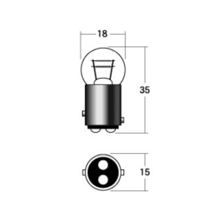 M＆H M＆H A5410OR ノーマルバルブ ウインカー/ストップ/テール 12V23/8W オレンジ