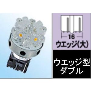 M＆H M＆H L8187 RDK 12v ウエッジ大ダブル スーパーワイドビーム レッド＆電球色 18LED