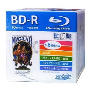 ハイディスク HI DISC HDBD-R6X10SC BD-R BDR 25GB 6倍速10枚