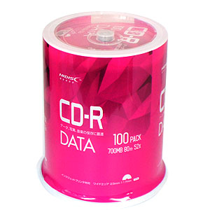 ハイディスク HI DISC ハイディスク VVDCR80GP100 CD-R CDR 700MB データ用 100枚 磁気研究所