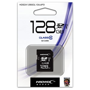 ハイディスク HI DISC ハイディスク SDXC 128GB HDSDX128GCL10UIJP3 UHS-I CLASS10 磁気研究所