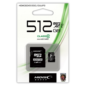 ハイディスク HI DISC ハイディスク HDMCSDX512GCL10UIJP3 マイクロSDXC 512GB UHS-I CLASS10 アダプター付
