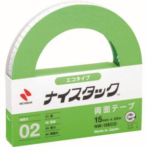 ニチバン Nichiban ニチバン NW-15ECO 両面テープ ナイスタック 15mmX20m 大巻 エコのり仕様 エコマーク認定商品