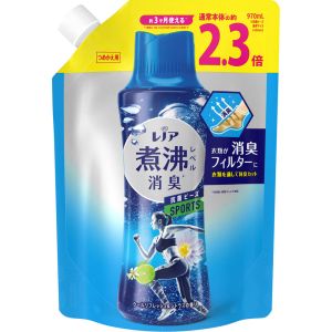 P&G P&Gジャパン レノア 煮沸レベル 消臭 抗菌ビーズ スポーツ クールリフレッシュ シトラスの香り つめかえ用 特大 970mL