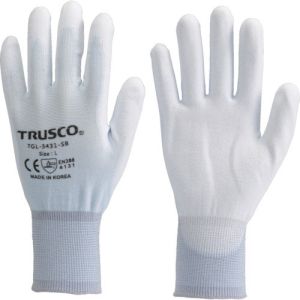 トラスコ中山 TRUSCO カラーナイロン手袋PU手のひらコート スカイブルー S TGL-3431-SB-S
