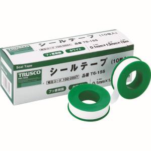 トラスコ TRUSCO トラスコ T6-15S シールテープ 13mmX15m 10個 TRUSCO メーカー直送 代引不可 北海道沖縄離島不可