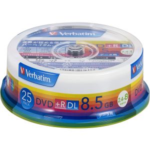 三菱 Verbatim バーベイタム DTR85HP25V1 DVD+R DL 8.5GB 8倍速25枚 三菱 Verbatim