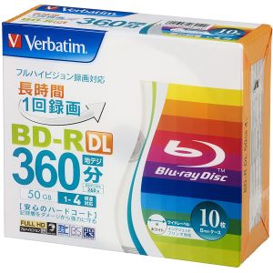 三菱 Verbatim バーベイタム バーベイタム VBR260YP10V1 BD-R DL 50GB 10枚 4倍速 ブルーレイディスク 三菱 Verbatim