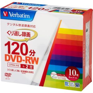 バーベイタム Verbatim バーベイタム VHW12NP10V1 DVD-RW 録画用 約120分 10分 2倍速 CPRM