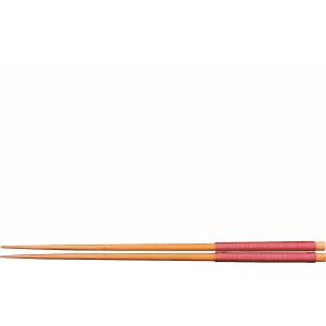 丸十 丸十 木製 糸巻き菜箸 赤